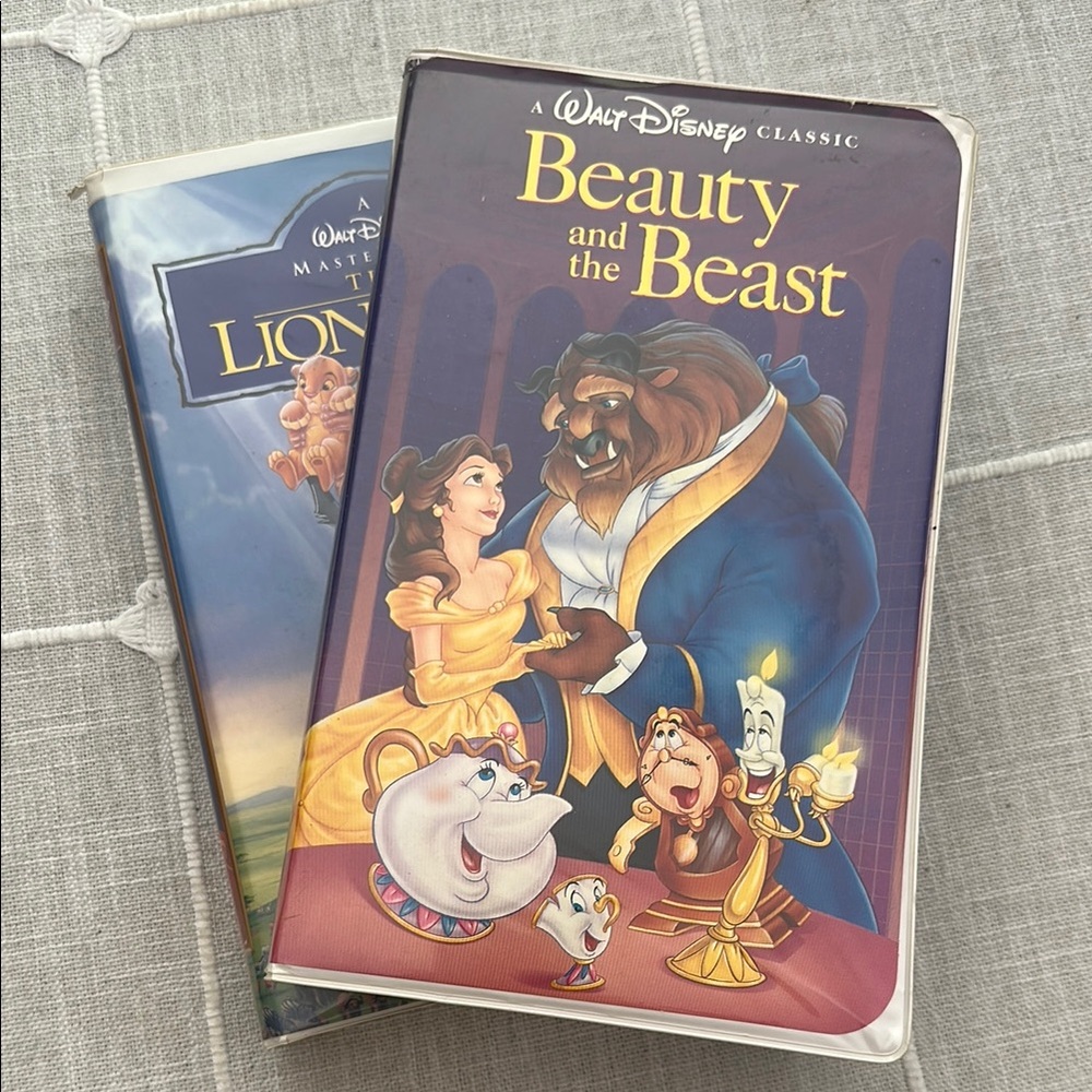 Rare Vintage Disney’s Black Diamond Beauty and the Beast & The Lion King VHS